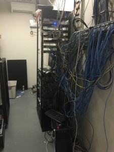 Network infrastructure before reorganization, archive photograph 1